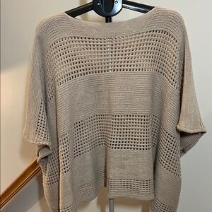 Do Everything in Love Beige Knit Poncho